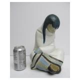 Large 11.5" LLADRO Seated Eskimo Girl Figurine