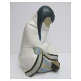 Large 11.5" LLADRO Seated Eskimo Girl Figurine