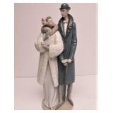 Large 14.5" LLADRO Couple with Umbrella