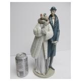 Large 14.5" LLADRO Couple with Umbrella