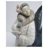 Large 14.5" LLADRO Couple with Umbrella
