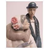 Large 14.5" LLADRO Couple with Umbrella