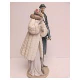 Large 14.5" LLADRO Couple with Umbrella