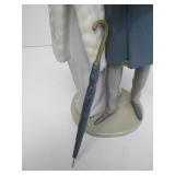 Large 14.5" LLADRO Couple with Umbrella