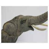 Vintage Hand Carved Buffalo Horn Elephant Sculpture