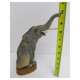 Vintage Hand Carved Buffalo Horn Elephant Sculpture