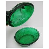 Vintage Colored Glass Nesting Chicken Dishes