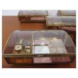 Lot of 5 VIA VERMONT Etched Glass Music Boxes