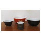 Group of Vintage PYREX Bowls