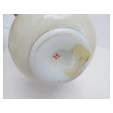Pair of Antique White Glass Vases