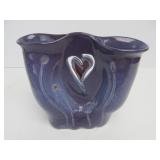 Hand Thrown Signed Art Pottery Double Vase