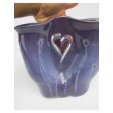 Hand Thrown Signed Art Pottery Double Vase