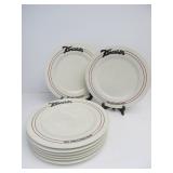 Set of 8 Large 12.5" Restaurant Dinner Plates From Kincaid