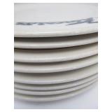 Set of 8 Large 12.5" Restaurant Dinner Plates From Kincaid