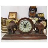 LARGE Lot of Vintage Mid Century Desk Clocks