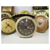 LARGE Lot of Vintage Mid Century Desk Clocks