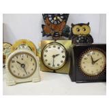 LARGE Lot of Vintage Mid Century Desk Clocks