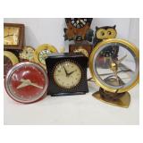 LARGE Lot of Vintage Mid Century Desk Clocks