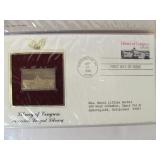 2 FULL Albums of First Day Covers Featuring 22k Gold Replicas of US Stamps