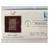 2 FULL Albums of First Day Covers Featuring 22k Gold Replicas of US Stamps