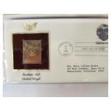2 FULL Albums of First Day Covers Featuring 22k Gold Replicas of US Stamps