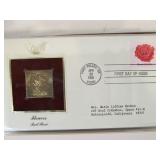 2 FULL Albums of First Day Covers Featuring 22k Gold Replicas of US Stamps