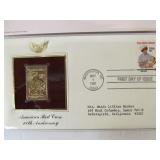 2 FULL Albums of First Day Covers Featuring 22k Gold Replicas of US Stamps