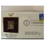 2 FULL Albums of First Day Covers Featuring 22k Gold Replicas of US Stamps