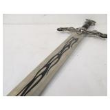 Large "Rebel To The Bone Choppers" Skull & Motorcycle Sword