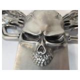 Large "Rebel To The Bone Choppers" Skull & Motorcycle Sword