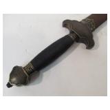 Decorative Sword w/Leather Sheath