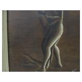 Framed Signed "GENTNER" Mid Century 1950