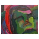 Original Vintage Signed "Eliza Ellerd" Oil on Canvas Reclining Nude Painting