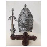 Medieval Style Helmet & Sword Letter Opener Desk Set