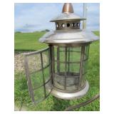 Set of 3 Heavy Iron Hanging Lantern Stands