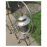 Set of 3 Heavy Iron Hanging Lantern Stands