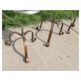 Set of 3 Heavy Iron Hanging Lantern Stands