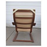 Matching Pair of Mid Century Style Bentwood Lounge Chairs w/Ottomans