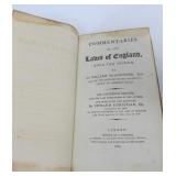Original 1809 Leather Bound BLACKSTONE