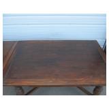 Very Nice Antique Oak Dining Table w/Tuck-Under Leaves