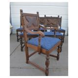 Set of 6 Antique Victorian Dining Chairs #1