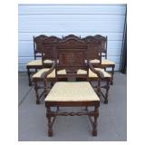 Set of 6 Antique Victorian Dining Chairs #2