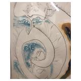 Framed SALVADOR DALI Artist Proof Lithograph Print (Broken Glass)
