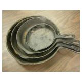 Vintage Wagner Case Iron Pan Set