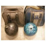Pair Vintage Bowling Balls