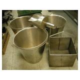 Stainless Steel Buckets, Scoop, Strainer