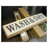 Wash & Dry Metal Sign