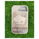 1oz .999 Bison / Sioux Silver Bar