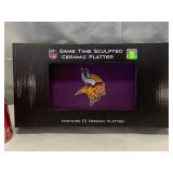 Minnesota Vikings 13" Sculptured Ceramic Platter New