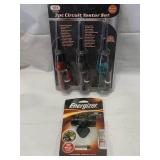 3pc Circuit Tester Set & Energizer Cap Light
